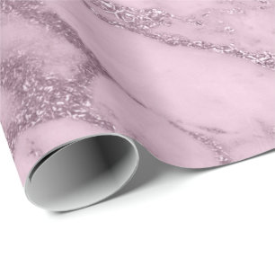 Papel De Regalo Levander Mauve Marble Stone Resumen Metalli