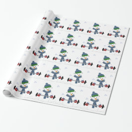 Papel De Regalo Levantamiento de peso Snowman