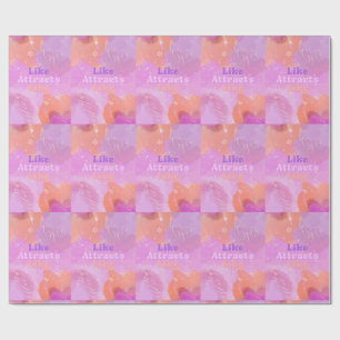 Papel De Regalo Ley de Atracción Motivacional Inspiradora Rosa
