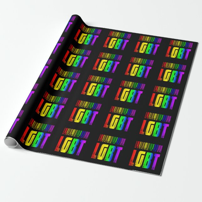 Papel De Regalo LGBT Barcode - LGBTQ Pride  (Desenrollado)