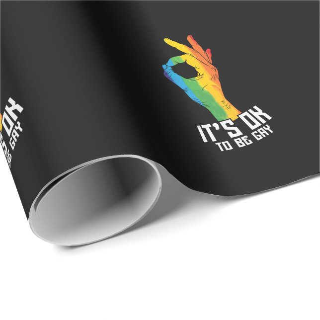 Papel De Regalo LGBT "Es ist ok schwul zu sein" (Esquina del rollo)