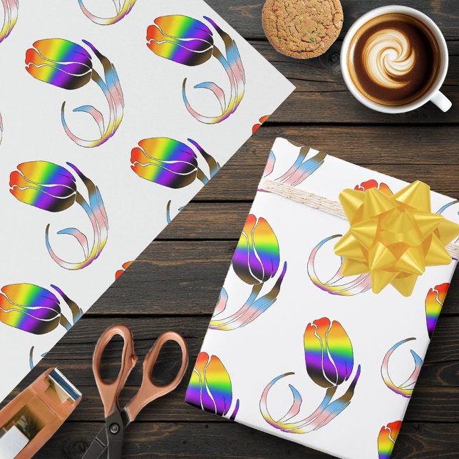 Papel De Regalo LGBTQ más Tulip Flowers (Subido por el creador)