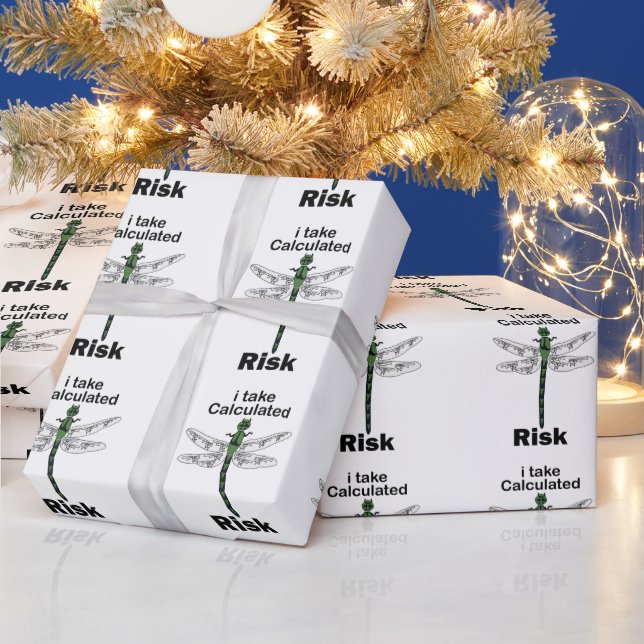 Papel De Regalo Libélula Asumo riesgo calculado Divertido (Vacaciones)
