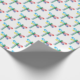 Papel De Regalo Libélula Autismo Vuela Tu Camino Niños Neuroinclus
