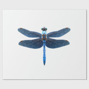 Papel De Regalo Libélula Azul - Entomólogo Amante de la Fauna Inse