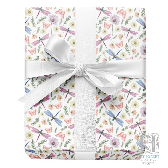 Papel de Regalo Libélulas y Mariposas (Subido por el creador)