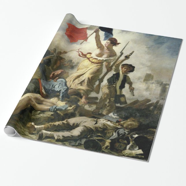 Papel De Regalo Libertad de Eugne Delacroix que lleva a la gente (Desenrollado)