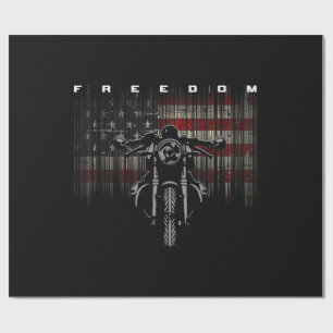 Papel De Regalo Libertad para motocicletas con bandera estadounide