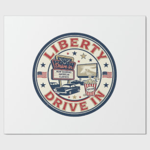 Papel De Regalo Liberty Drive In Patriótico Patriótico Drive In Th