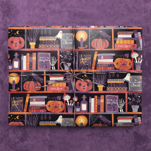 Papel De Regalo Librería de Halloween