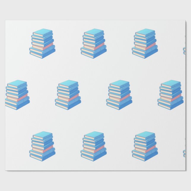 Papel De Regalo Libro Azul (Superficie plana)