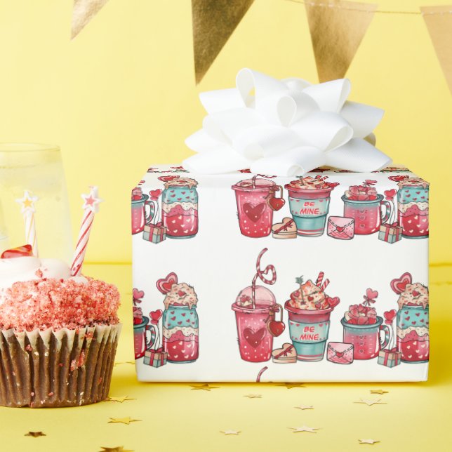 Papel De Regalo Libro blanco de Wrapping del Día de San Valentín (Fiesta de cumpleaños )