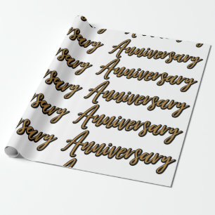 Papel De Regalo Libro de Aniversario de Oro