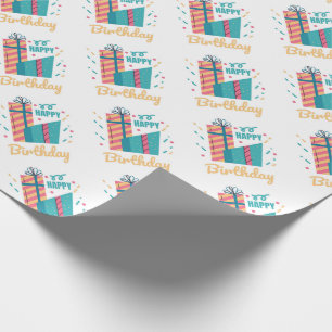 Papel De Regalo Libro feliz de cumpleaños