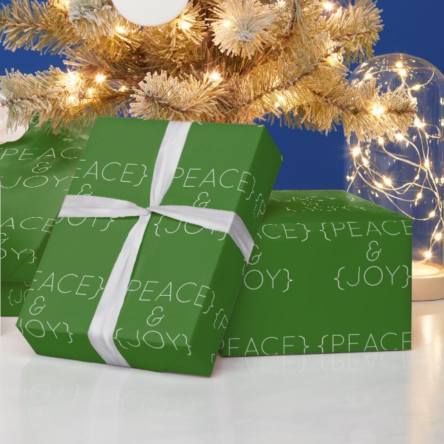 Papel De Regalo Libro Verde de Paz y Alegría (Vacaciones)