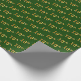 Papel De Regalo Libro Verde, Faux Gold 10 (Décimo) de envolvimient