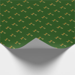 Papel De Regalo Libro Verde, Faux Gold 1st (First Event Wrapping P