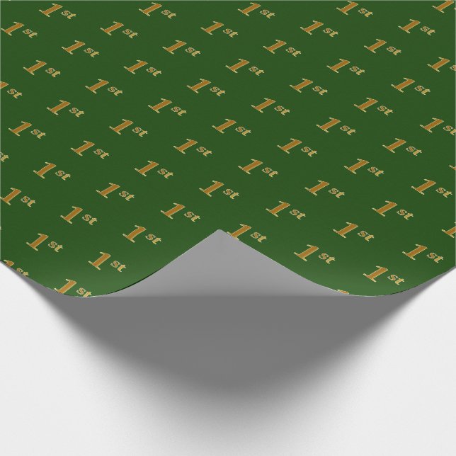 Papel De Regalo Libro Verde, Faux Gold 1st (First Event Wrapping P (Esquina)