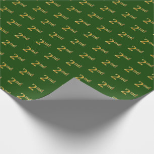 Papel De Regalo Libro Verde, Faux Gold 2 (Second Second Event Wrap