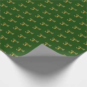 Papel De Regalo Libro Verde, Faux Gold 3er (Tercer evento)