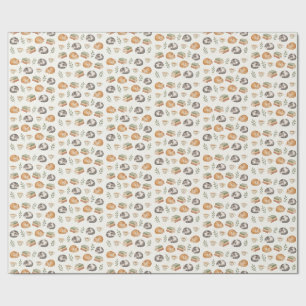 Papel De Regalo Libros de Gatos Durmiendo Té Verde Salvia