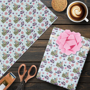 Papel De Regalo Libros de té de amistad de dragón de hadas