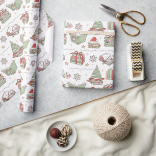 Papel De Regalo Libros festivos de Navidad para leer