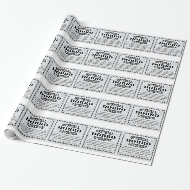 Papel De Regalo Licencia Dobro (Desenrollado)
