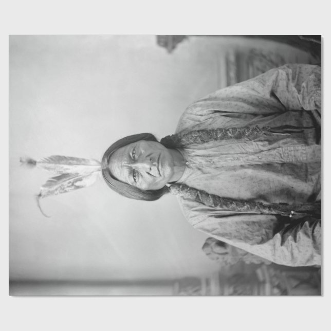 Papel De Regalo Líder lakota sacudiendo a indígenas norteamericano (Superficie plana)