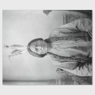 Papel De Regalo Líder lakota sacudiendo a indígenas norteamericano