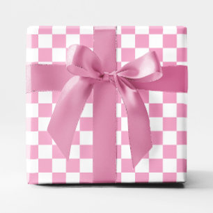 Papel De Regalo Ligero rosa y blanco