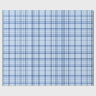 Papel De Regalo Light Blue Windowpane Plaid