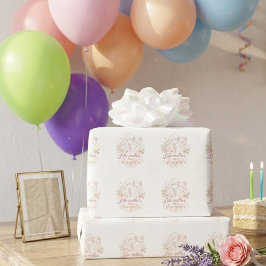 Papel De Regalo Like Mother Like Daughter - Minimalist Floral Moth