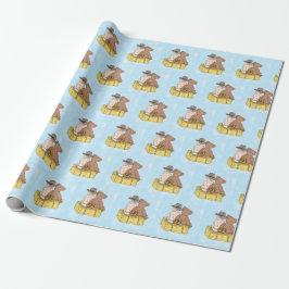Papel De Regalo Lil' Cowboy y Teddy Bear Baby Shower