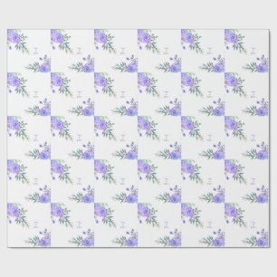 Papel De Regalo Lila Lavanda Floral Botánico Todo en Uno Foil W