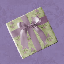 Lilac Dreams Estilo Vintage Damasco Verde Antiguo