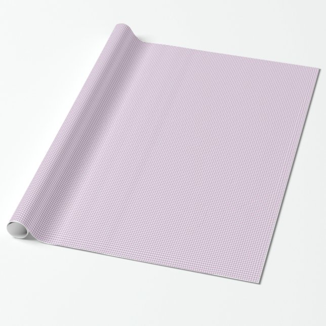 Papel De Regalo Lilac Gingham (Desenrollado)