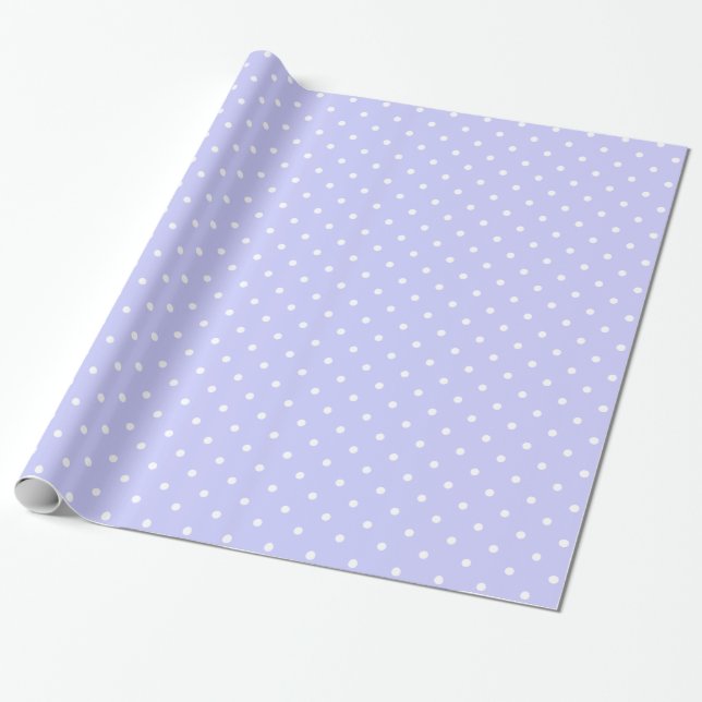 Papel De Regalo Lilac Polka Dots (Desenrollado)