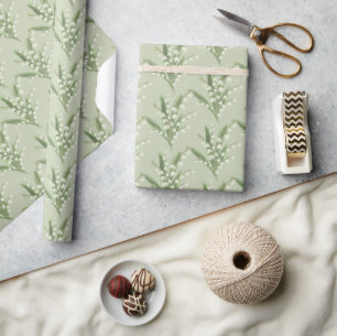 Papel De Regalo Lily of the Valley Floral