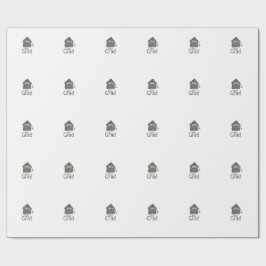 Papel De Regalo Límite de graduación plateado purpurina añadir nom