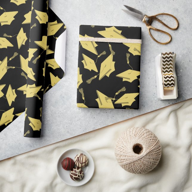 Papel De Regalo Límites de graduación de oro en el aire en Fiesta  (Artesanía)