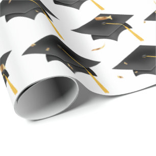 Papel De Regalo Límites de graduación y Confetti de oro