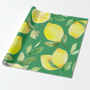 Papel De Regalo limón, acuarela, fondo, fruta, wallpape