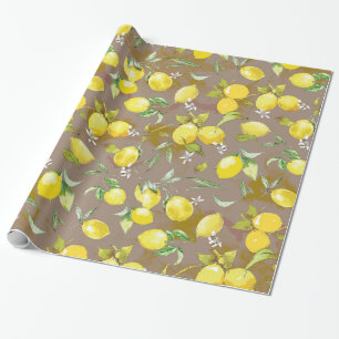 Papel De Regalo Limón en acuarela