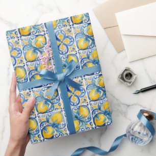 Papel De Regalo Limón mediterráneo de la costa de Amalfi