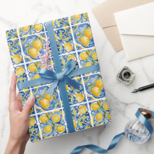 Papel De Regalo Limón mediterráneo de la costa de Amalfi