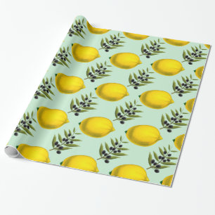 Papel De Regalo Limón y aceitunas por siempre