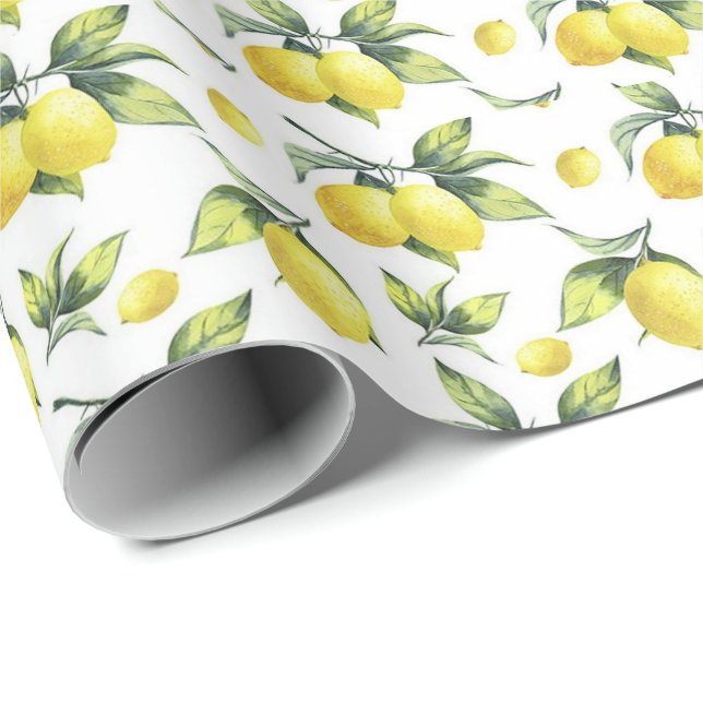 Papel de Regalo - Limones (Esquina del rollo)