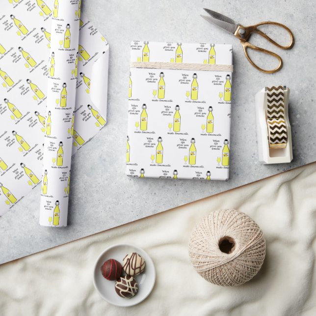 Papel De Regalo Limones a Limoncello (Artesanía)