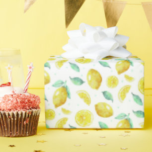 Papel De Regalo Limones acuarelas